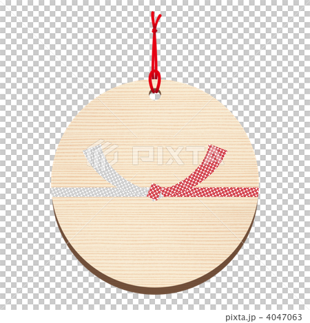 絵馬-21■祈る・祈願・願い事・水引・絞り・円・無地 4047063