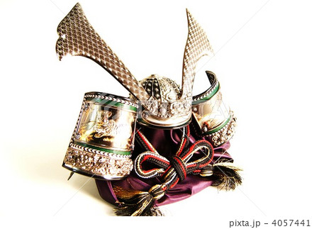 端午の節句・兜白バック横位置 端午の節句・兜白バック横位置 4057441