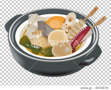 おでんのイラスト。日本の鍋料理(fishcake stew) 4058076