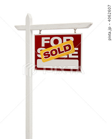 Sold For Sale Real Estate Sign Isolated - Right Sold For Sale Real Estate Sign Isolated - Right 4062607