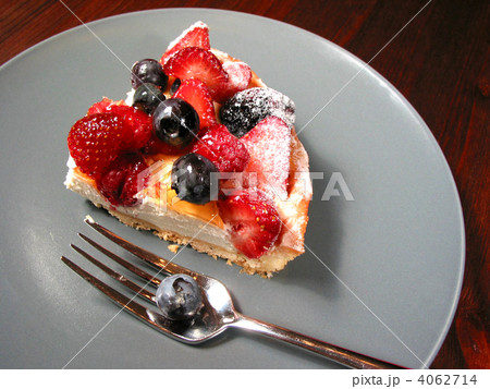Slice of berry cake on a plate 4062714