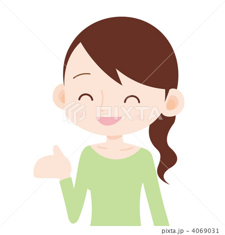 女性 上半身 穏やか 　 4069031