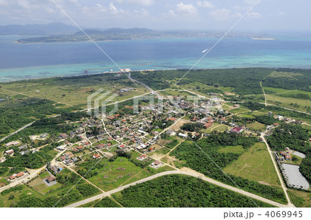 【航空写真】竹富島集落 【航空写真】竹富島集落 4069945