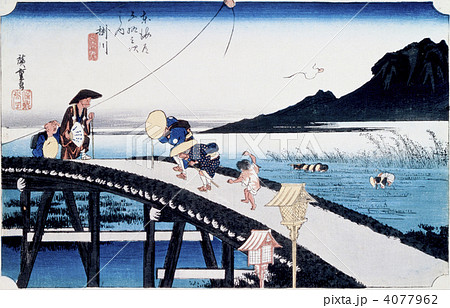 浮世絵　東海道五十三次　掛川 4077962