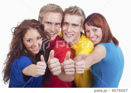 young people showing thumbs up young people showing thumbs up 4078087