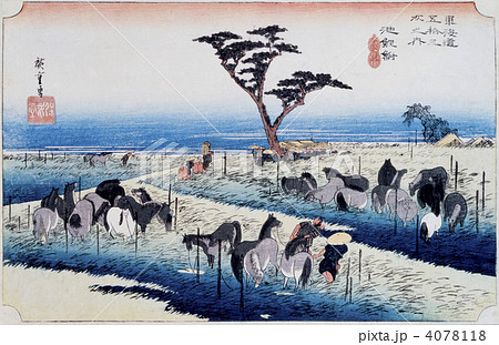 浮世絵　東海道五十三次　池鯉鮒（知立） 4078118