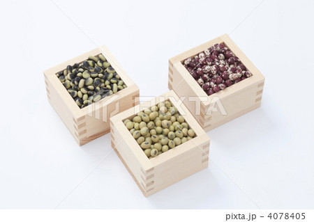 升に入った3種類の豆 4078405