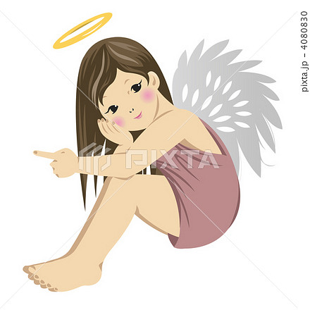 幼女 女の子 天使のイラスト素材