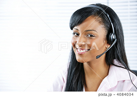 Customer service and support representative with headset 4084034