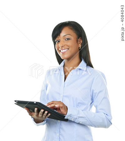 Happy woman with tablet computer Happy woman with tablet computer 4084043