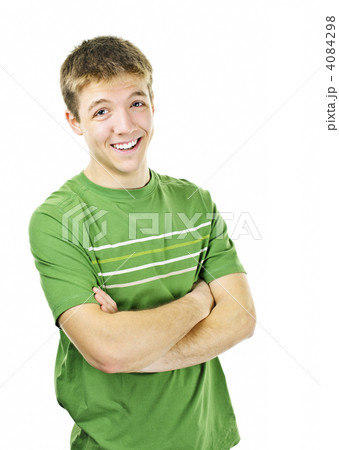Happy young man with crossed arms 4084298