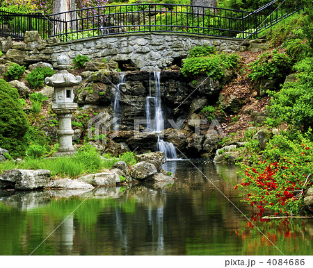 Cascading waterfall and pond 4084686