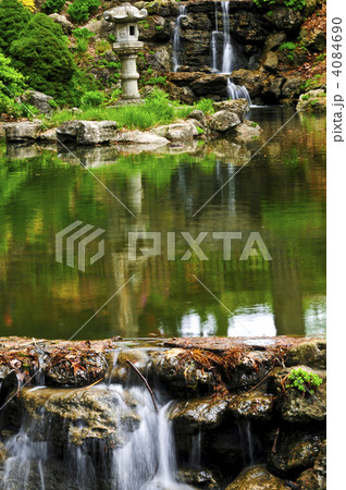 Cascading waterfall and pond Cascading waterfall and pond 4084690
