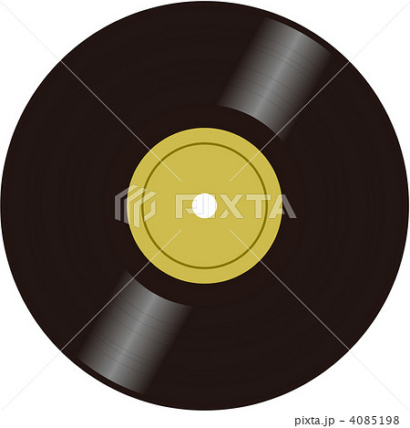 レコード盤（薄い黄） 4085198