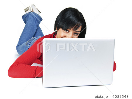 Young woman with laptop computer 4085543