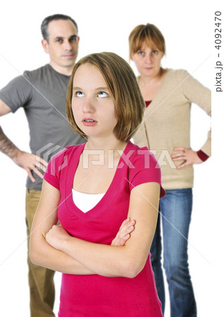 Teenage girl in trouble with parents 4092470