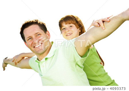 Father and daughter piggyback 4093373