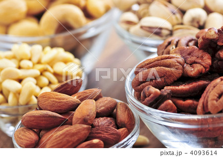 Bowls of assorted nuts 4093614