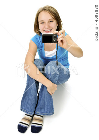 Girl taking self portrait Girl taking self portrait 4093880