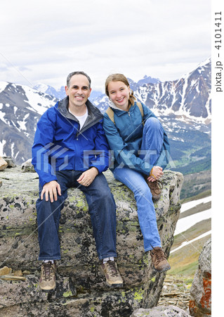 Father and daughter in mountains Father and daughter in mountains 4101411