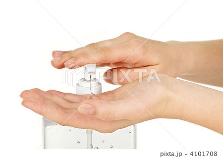 Hands with sanitizer gel 4101708