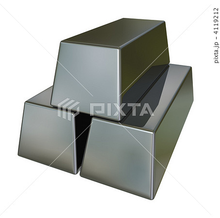 金属インゴット 鉄 ステンレス アルミ 錫 のイラスト素材