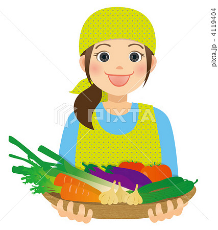 野菜収穫のイラスト素材 4119404 Pixta