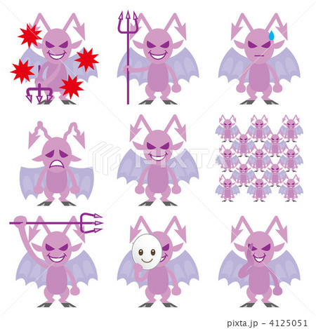 悪魔 表情のイラスト素材