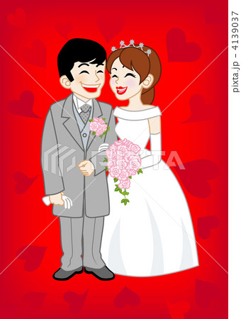 新郎新婦　笑顔 4139037