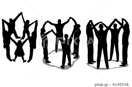 people circle silhouette vector 4140548