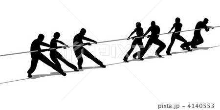 tug-of-war people silhouette vector 4140553