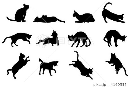 Cat Silhouetteのイラスト素材