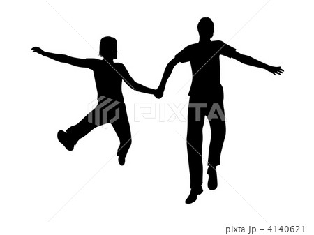 vector jumping couple 4140621
