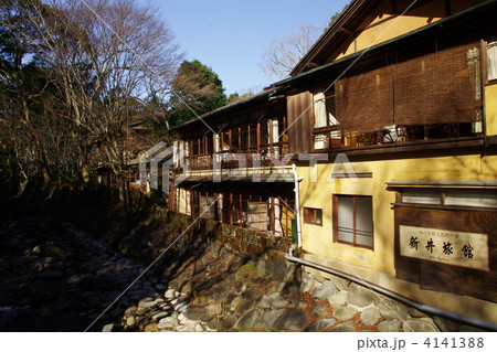 古い旅館 荒井旅館 登録文化財の宿の写真素材