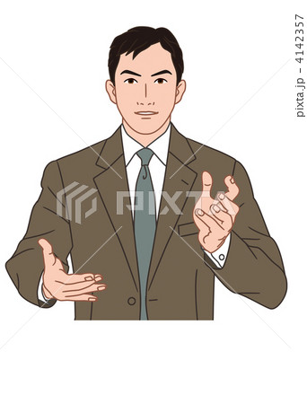 説明するビジネスマン 4142357