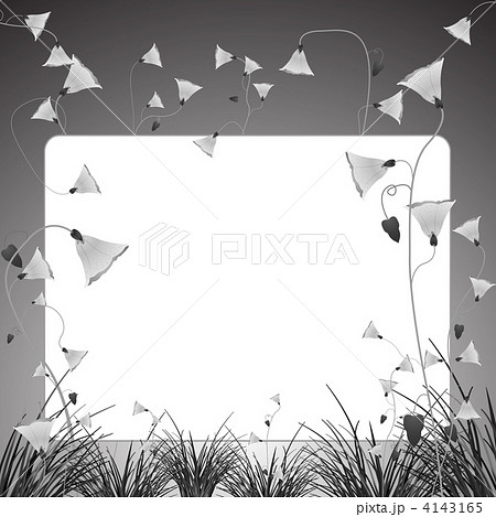 monochromatic flowers and grass banner 4143165