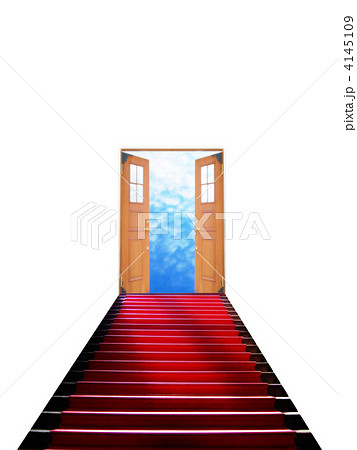 階段とドアと未来のイラスト素材