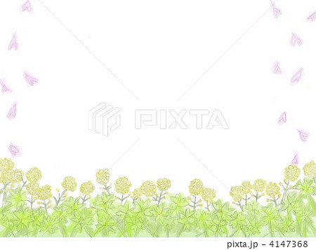 春の花フレームのイラスト素材 4147368 Pixta