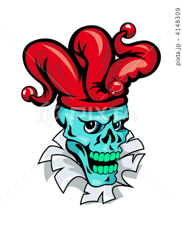 Cartoon Joker skull 4148309