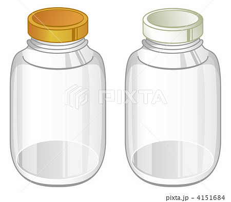 透明の瓶のイラスト素材