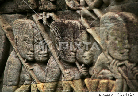 世界遺産アンコール遺跡の浮き彫り 4154517