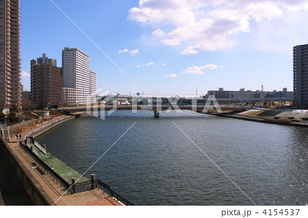 千住堀切橋と隅田川 千住堀切橋と隅田川 4154537