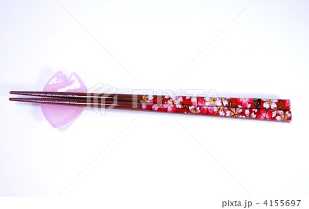 桜の柄のマイ箸・横位置 桜の柄のマイ箸・横位置 4155697