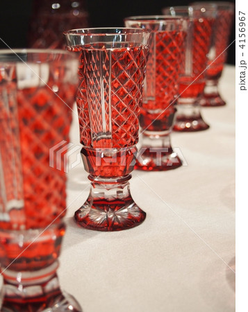 薩摩切子（赤）の写真素材 [4156967] - PIXTA 薩摩切子　赤