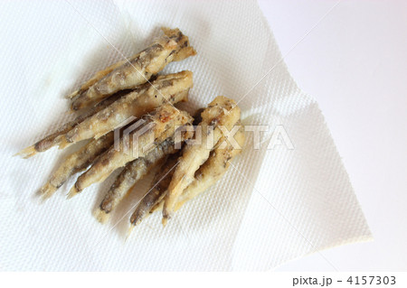 メヒカリのてんぷらの写真素材