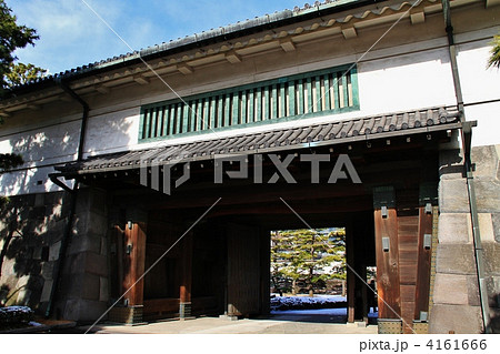積雪の皇居、江戸城　平川門 4161666