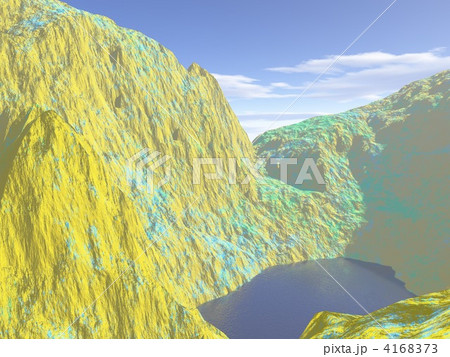水色と黄色の鉱石山 4168373