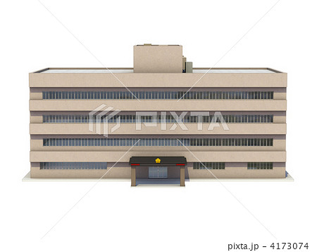 警察署 建物のイラスト素材