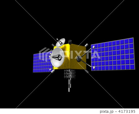 人工衛星 宇宙開発 サテライトのイラスト素材