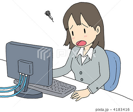 パソコントラブル女性 4183416